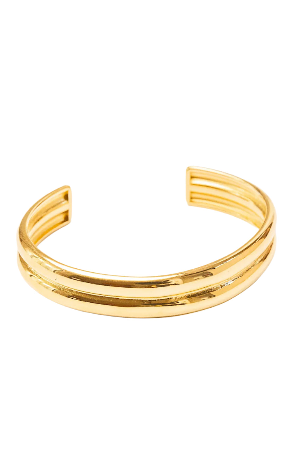 Double Cuff Bracelet in 18k Gold Plated