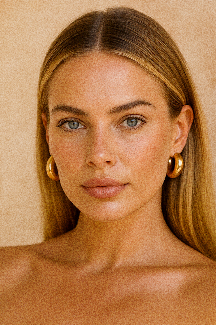 Bold Hoops in 18k Gold Plated