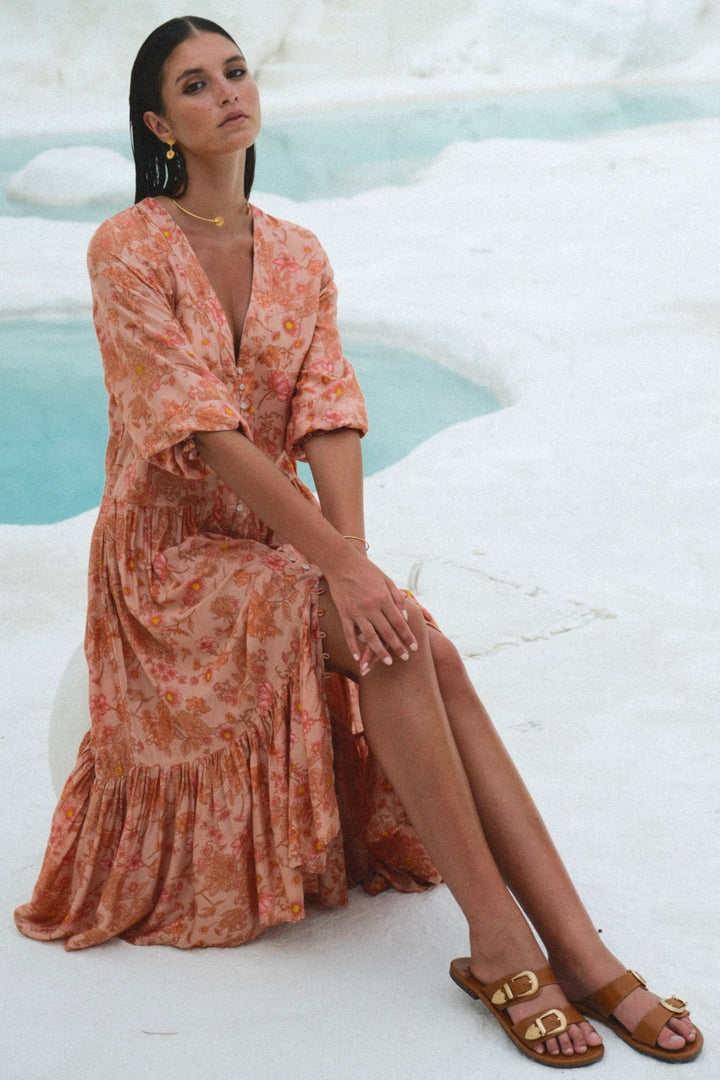 Flore Button Down Gown