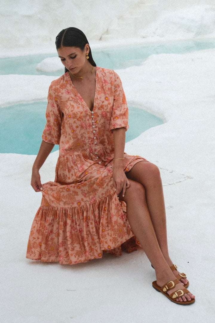 Flore Button Down Gown