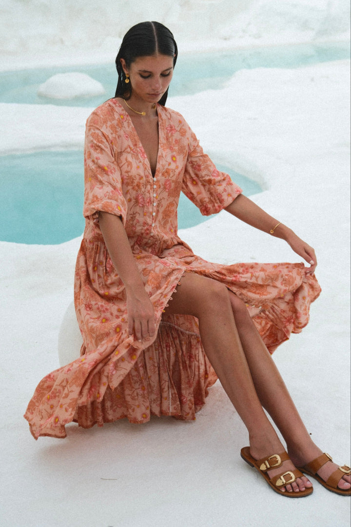 Flore Button Down Gown