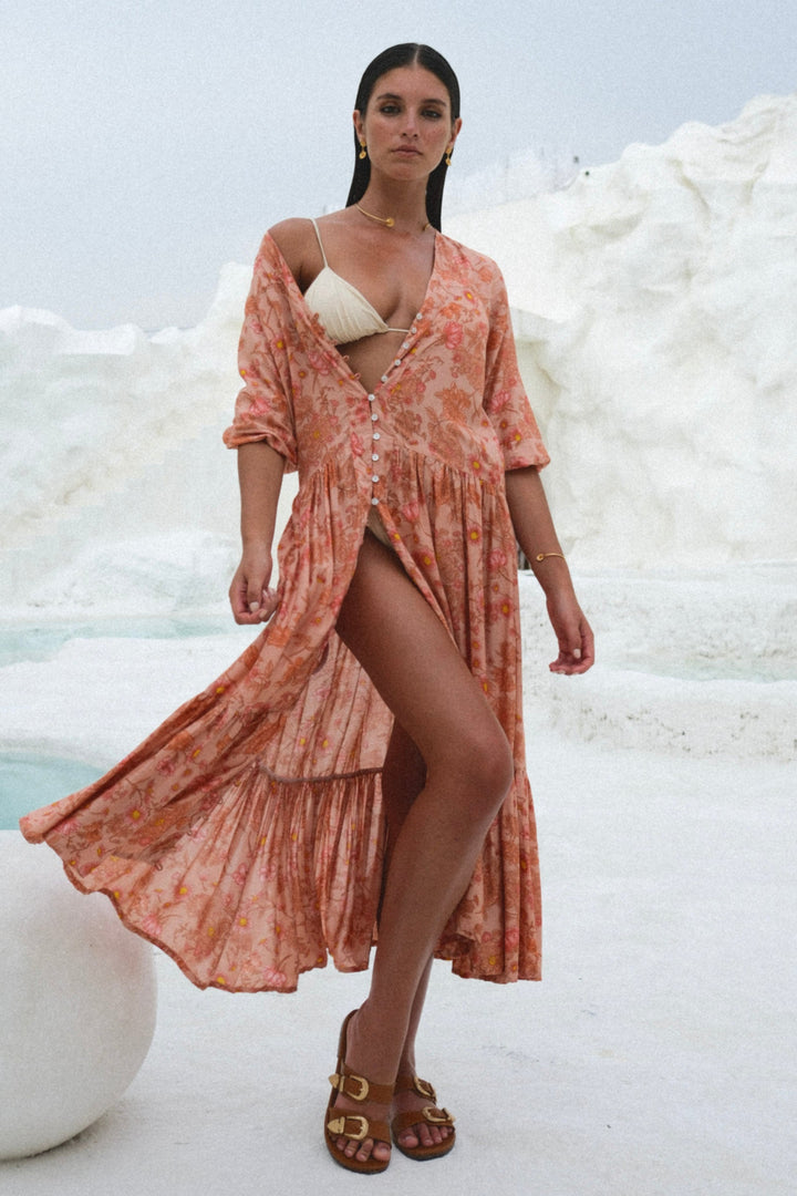 Flore Button Down Gown