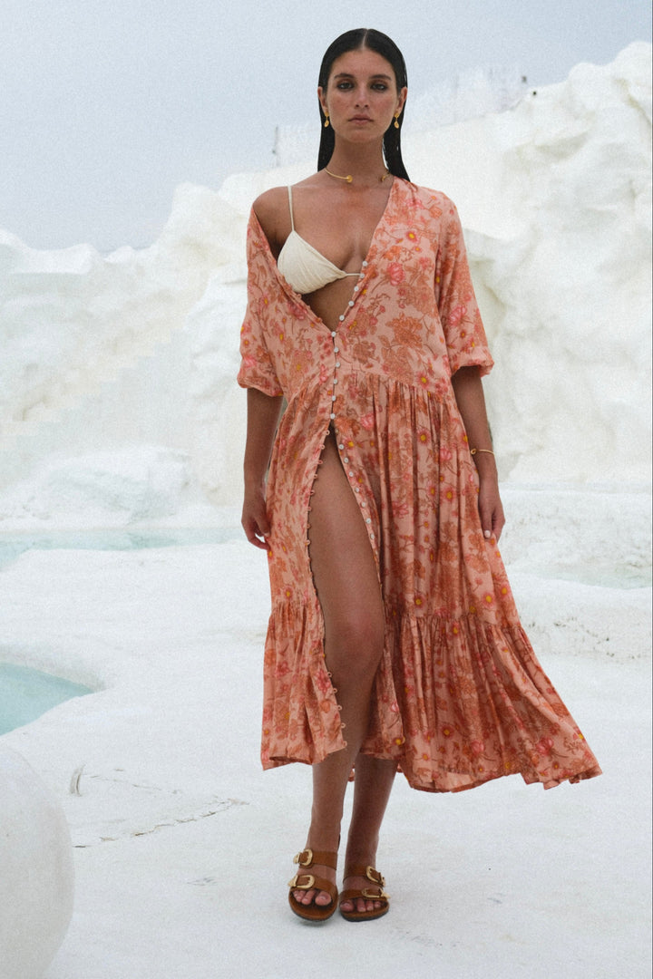 Flore Button Down Gown