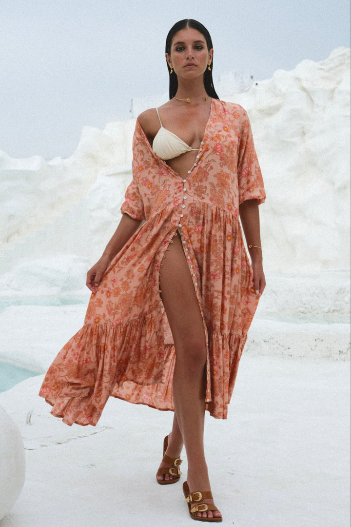 Flore Button Down Gown