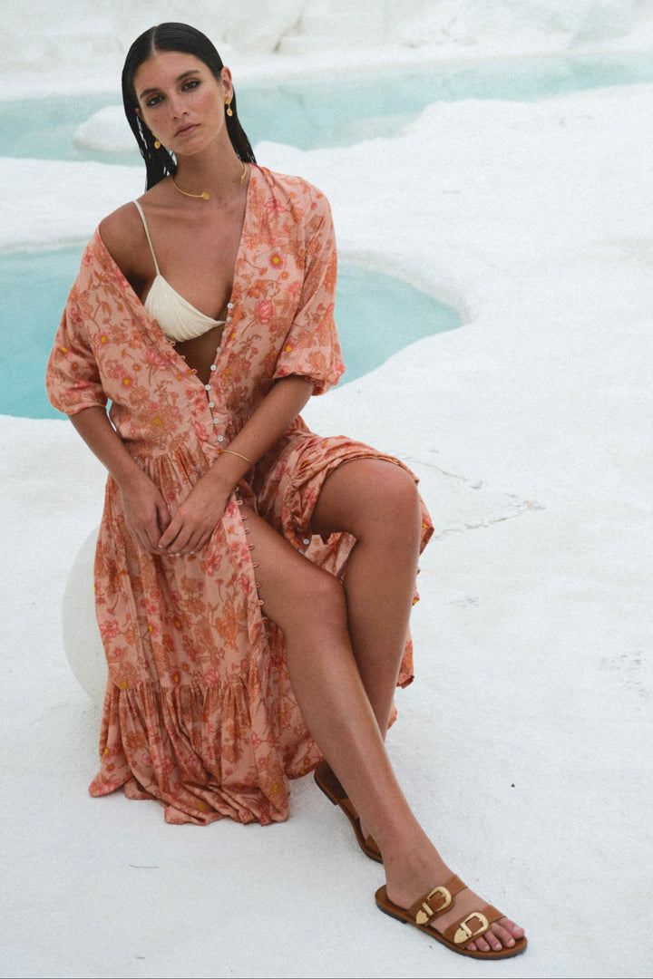 Flore Button Down Gown