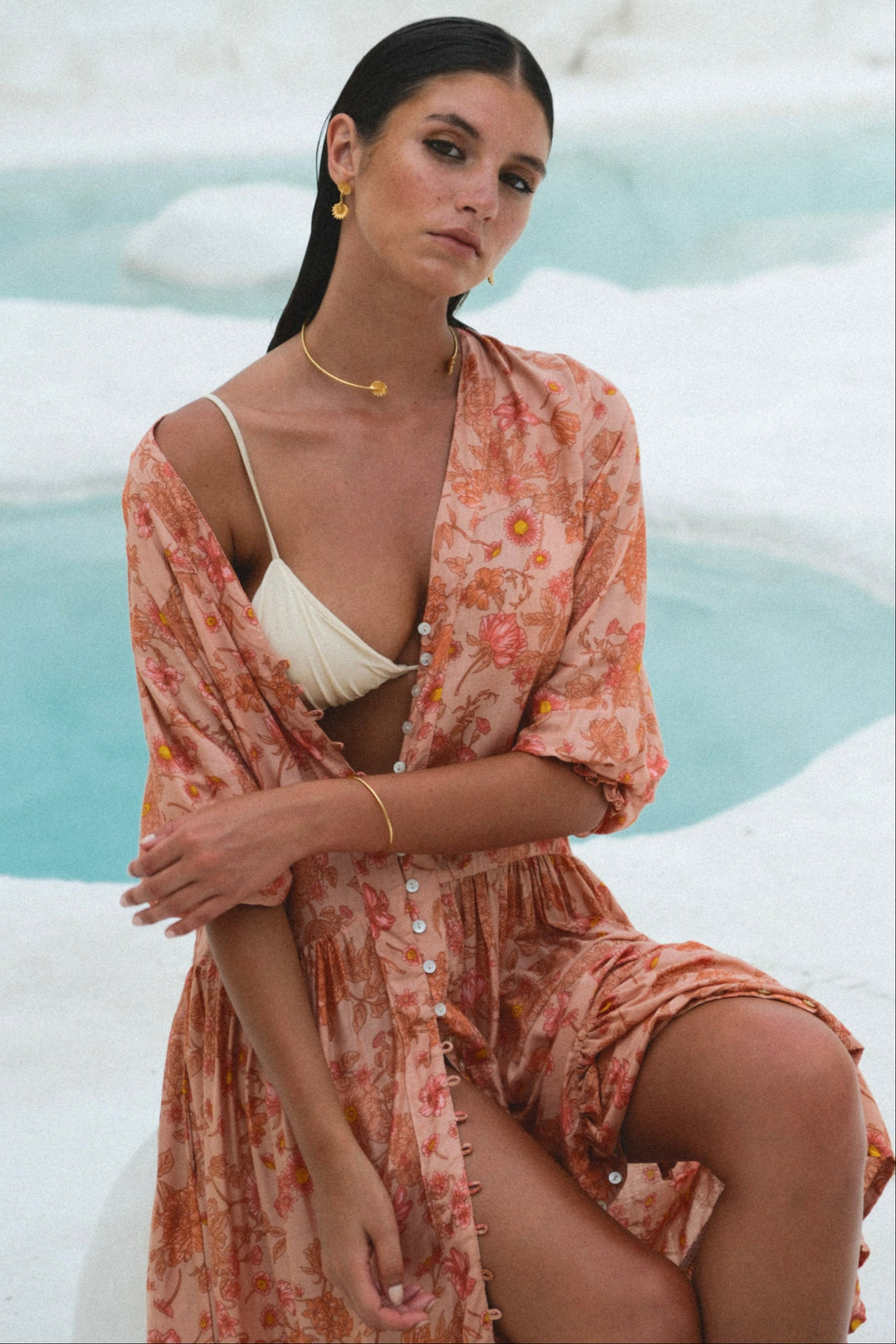 Flore Button Down Gown