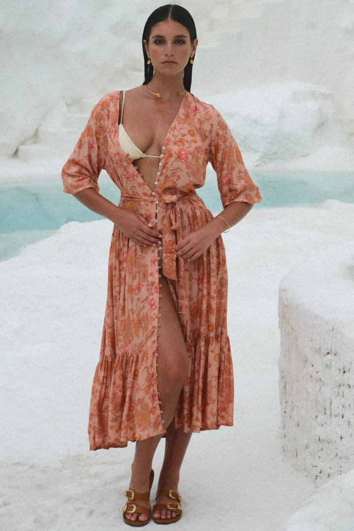 Flore Button Down Gown