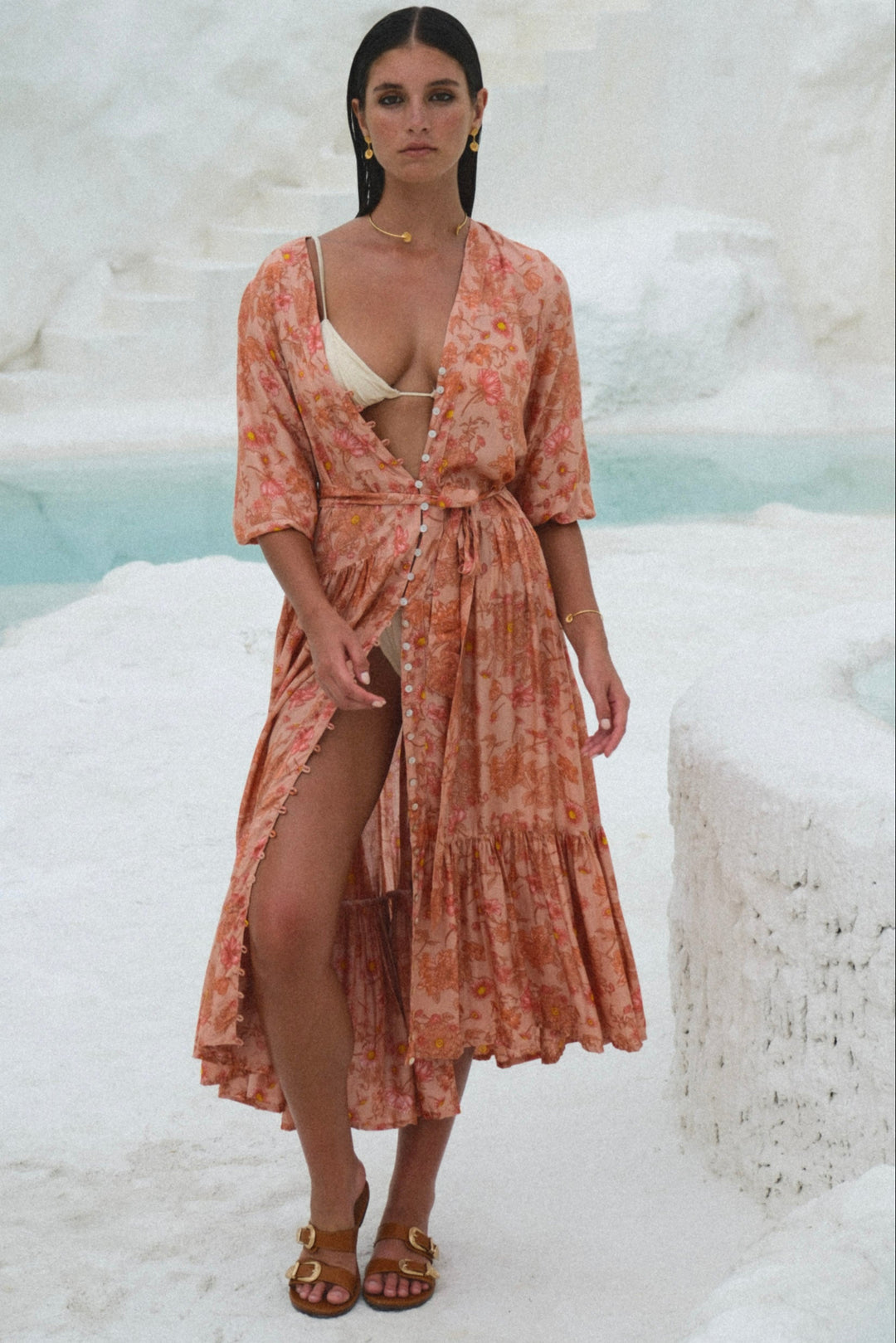 Flore Button Down Gown