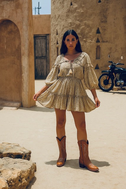 Boho Sandstone Cowboy Boot