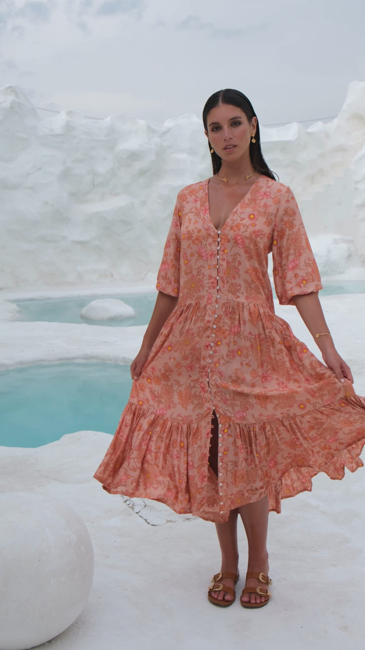 Flore Button Down Gown